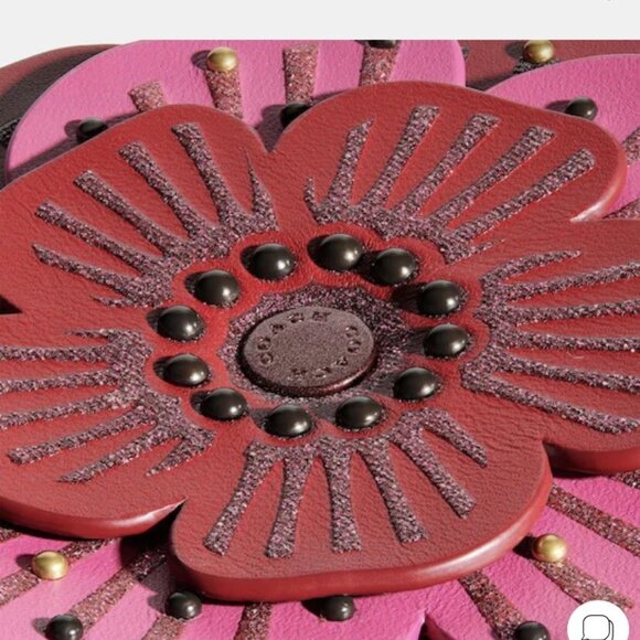 ⚜️ Coach Tea Rose Crossbody Mini Bag Purse NWT - Picture 14 of 15